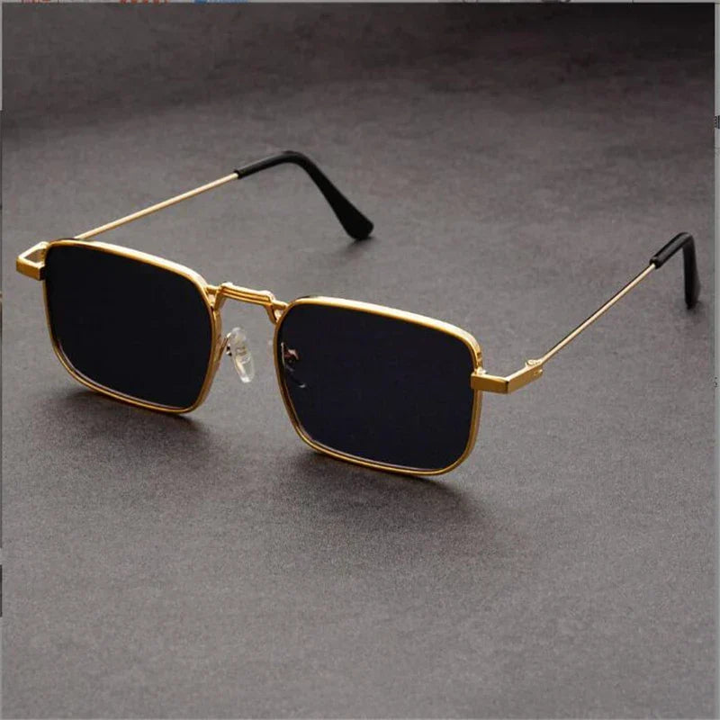 Nexium Rectangular Metal Sunglasses UV400 Adjustable Nose Pads