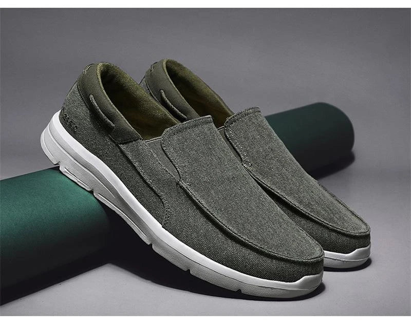 Relaxed Fit Slip On Leather Loafers