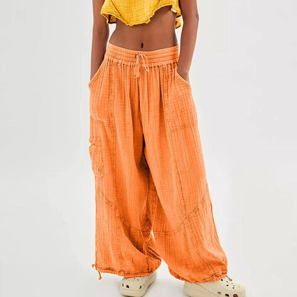 Comfortable Loose Fit Beach Pants with Pockets
