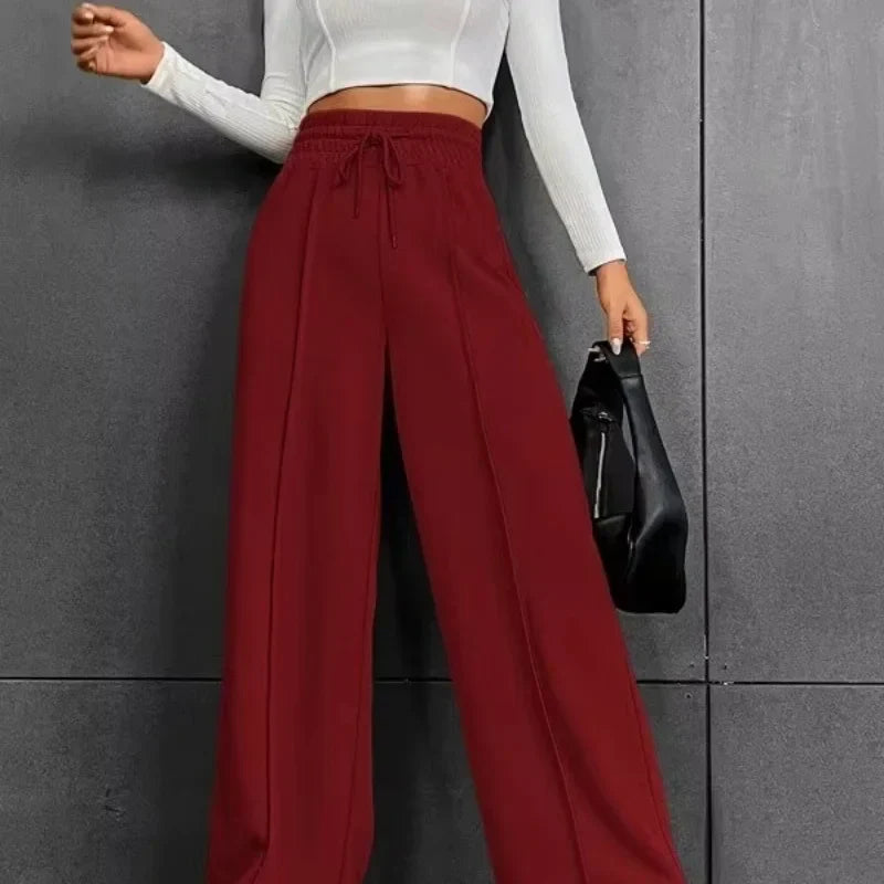 Soft High Waisted Wide Leg Joggers for Women