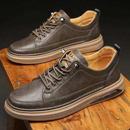 Brown Leather Sneakers