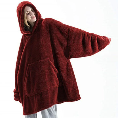 Cozy Fleece Hoodie Blanket for Men and Women