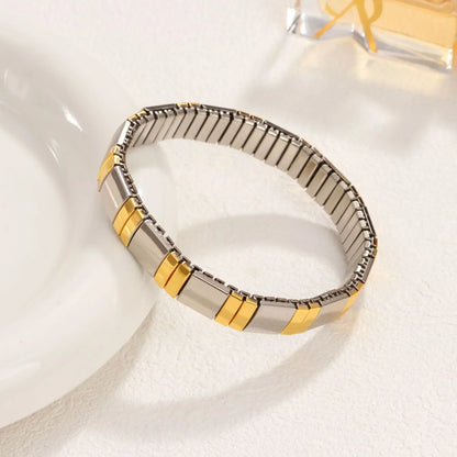 Pink Gold Plated Heart Stretch Bracelet