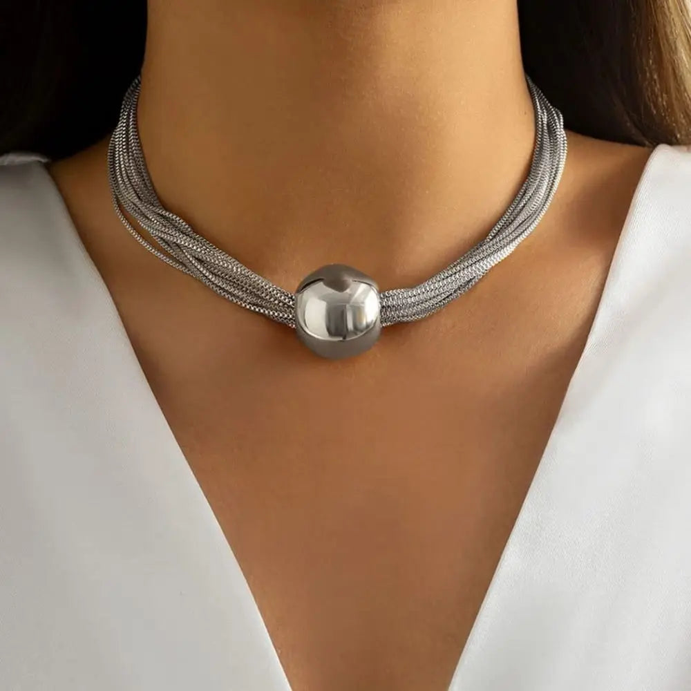 Solara Women's Sphere Droplet Choker