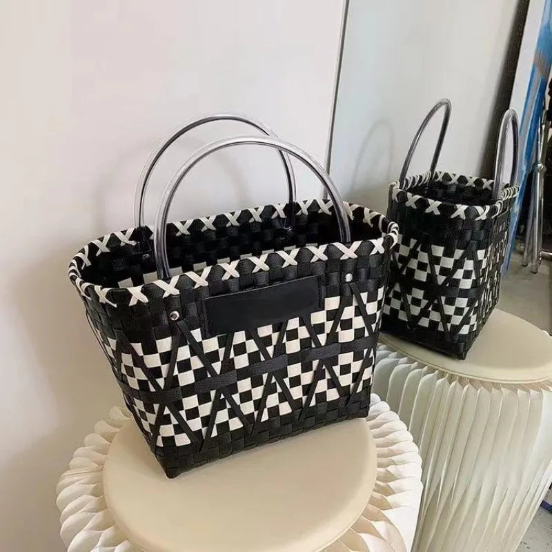 Large Earthy Woven Beach Bag