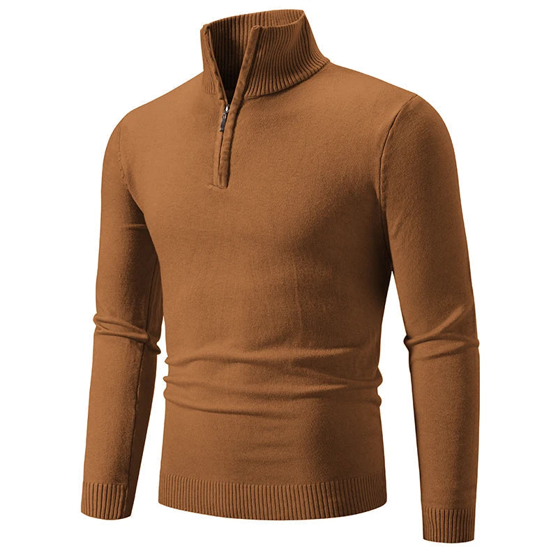 Warm Mens Quarter Zip Fleece Sweater