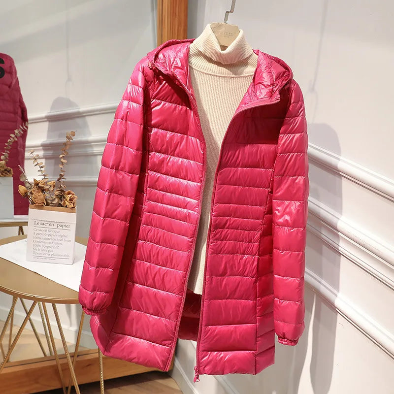 Women's Waterproof Down Filled Winter Jacket with Bag