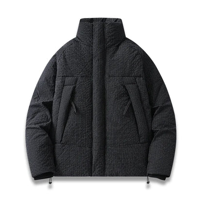 Men's Quilted Parka Windproof Insulated Black