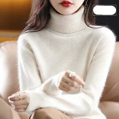 Women's Soft Luxury Cashmere Crew Neck Winter Sweater