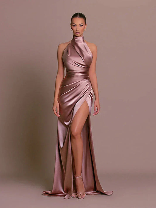Luxurious Long-Sleeve Formal Gown Dress - OutfitLondon