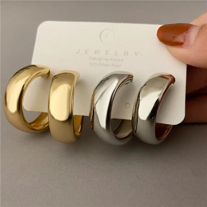 Chunky Hoop Earrings - OutfitLondon
