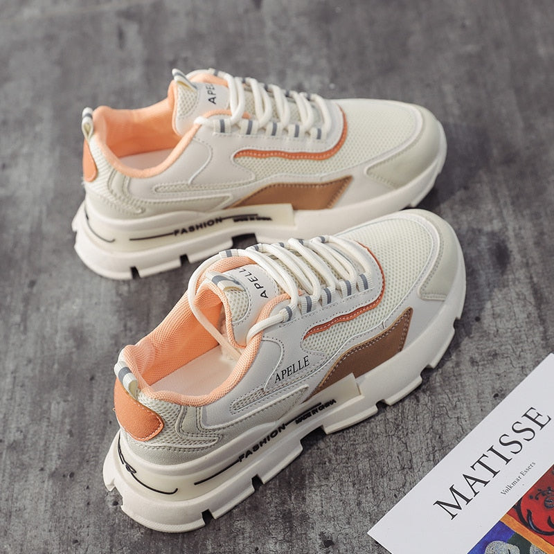 Trendy Ladies Running Shoes with Thick Sole