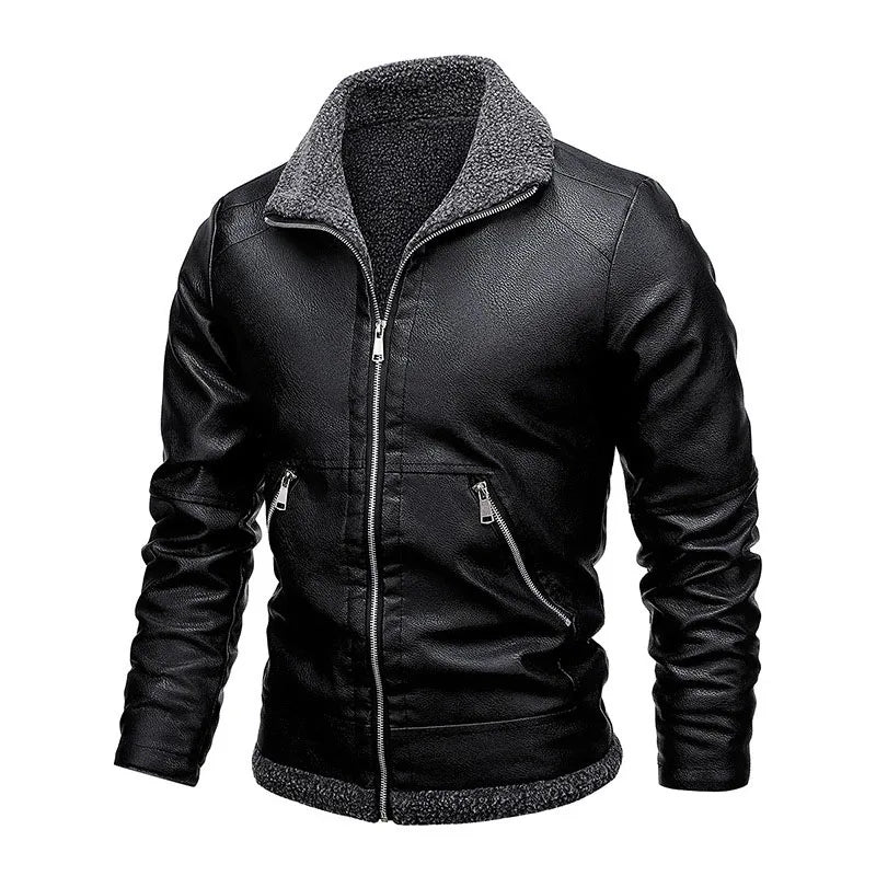 Classic Slim Fit Genuine Leather Jacket