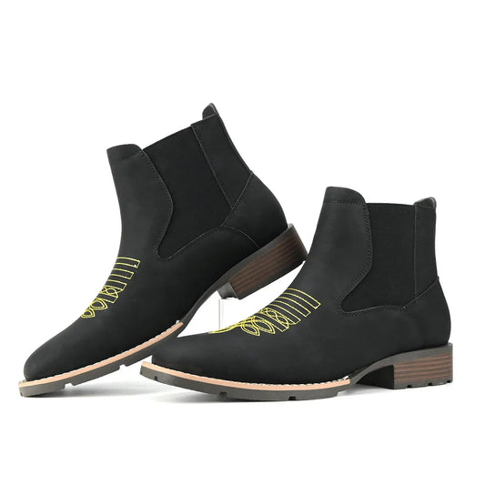 Fashionable Mens Leather Ankle Boots - OutfitLondon