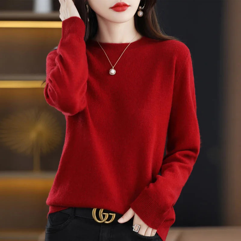 Cozy Ladies Merino Wool Pullover Sweater