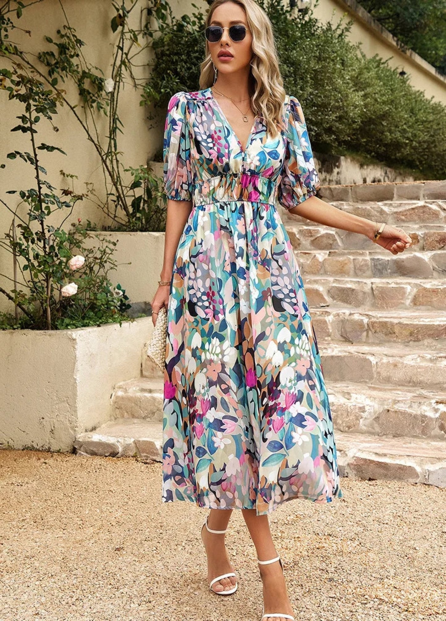 Comfortable Casual Midi Sundress Easy Wear