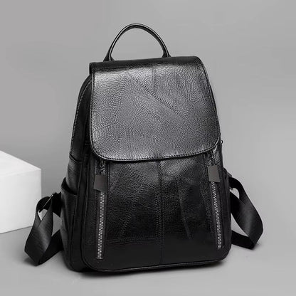 Secure Women's Leather Backpack