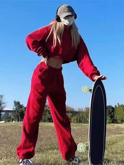 Cozy Fleece Sweat Suit for Ladies