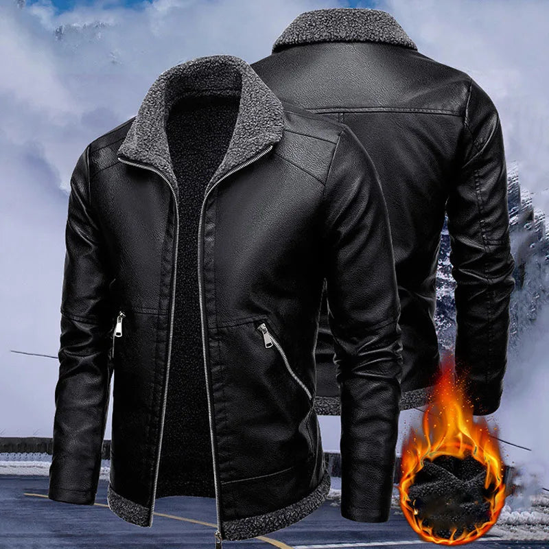 Classic Slim Fit Genuine Leather Jacket - OutfitLondon