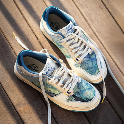 Kunstzinnige Sterrennacht Sneakers voor Mannen