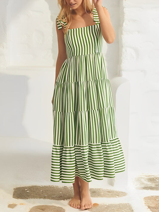 Relaxed Fit Ladies Sundress with Adjustable Shoulder Straps - OutfitLondon