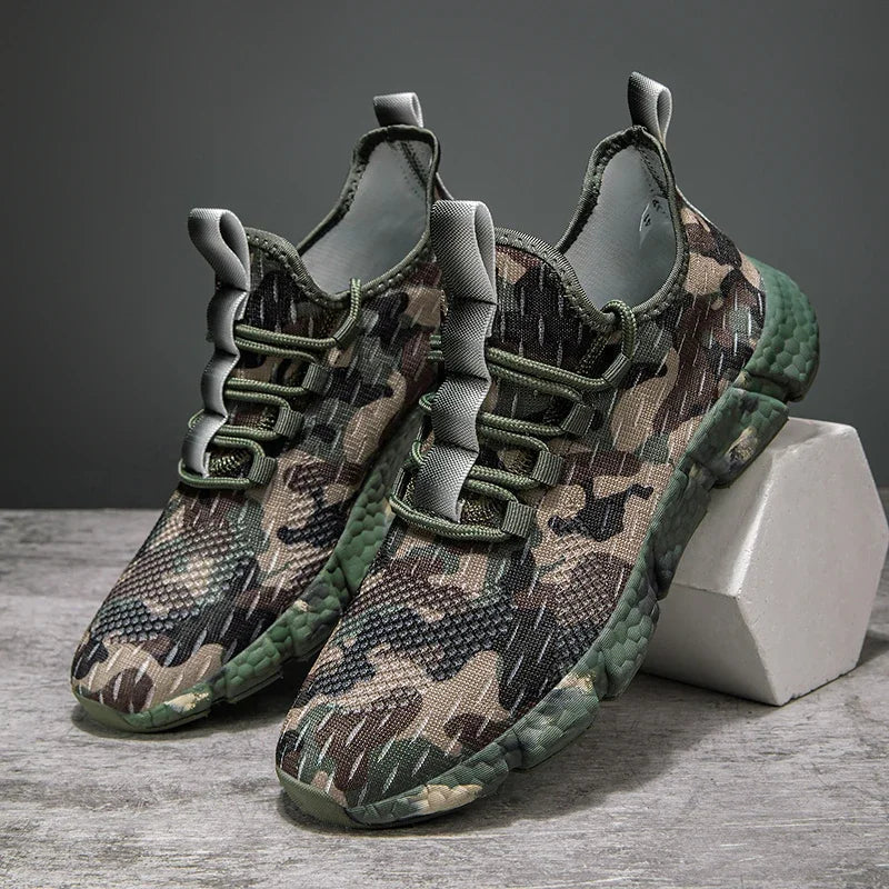 Army Green Camo Shoes - OutfitLondon