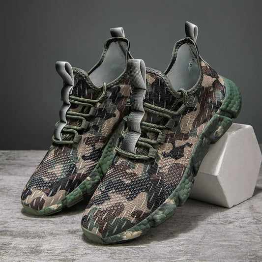 Army Green Camo Shoes - OutfitLondon