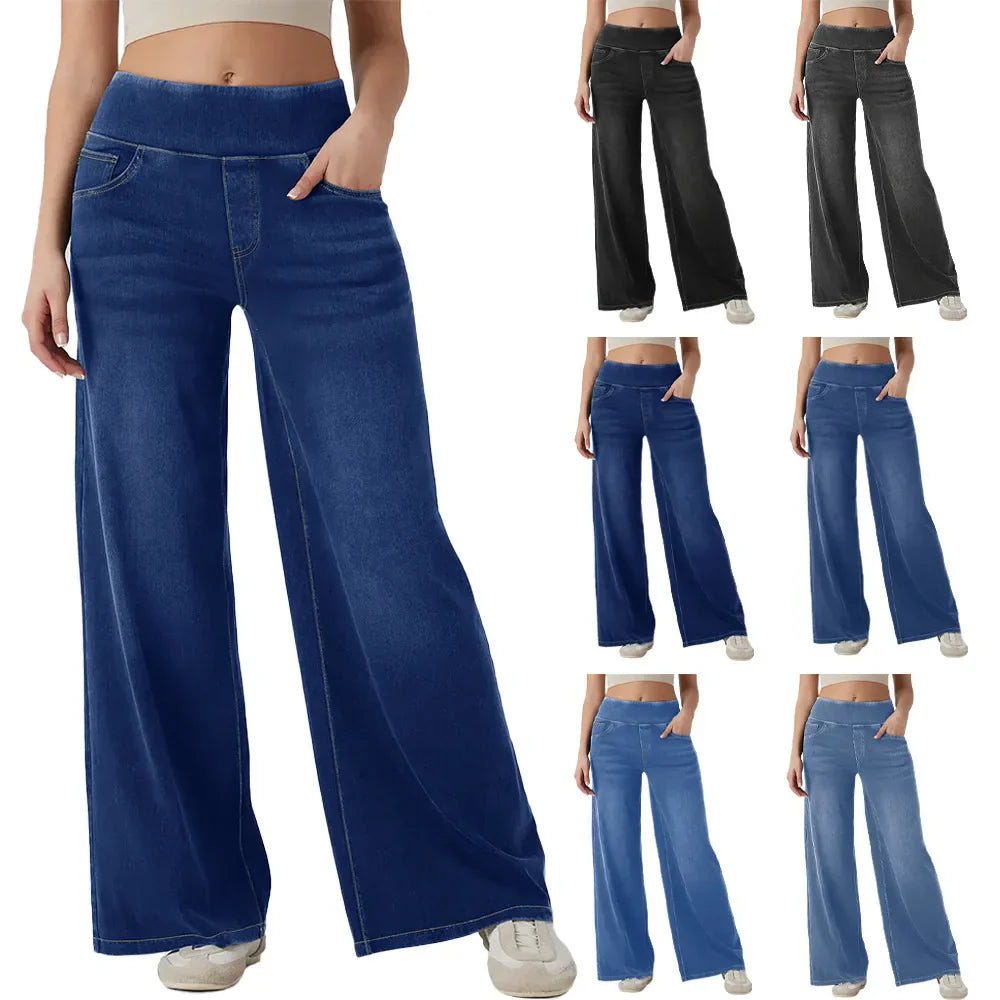Relaxed Fit Zipper Women's Jeans - OutfitLondon
