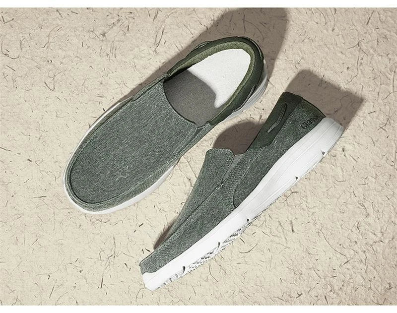 Relaxed Fit Slip On Leather Loafers