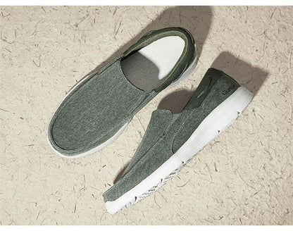 Relaxed Fit Slip On Leather Loafers