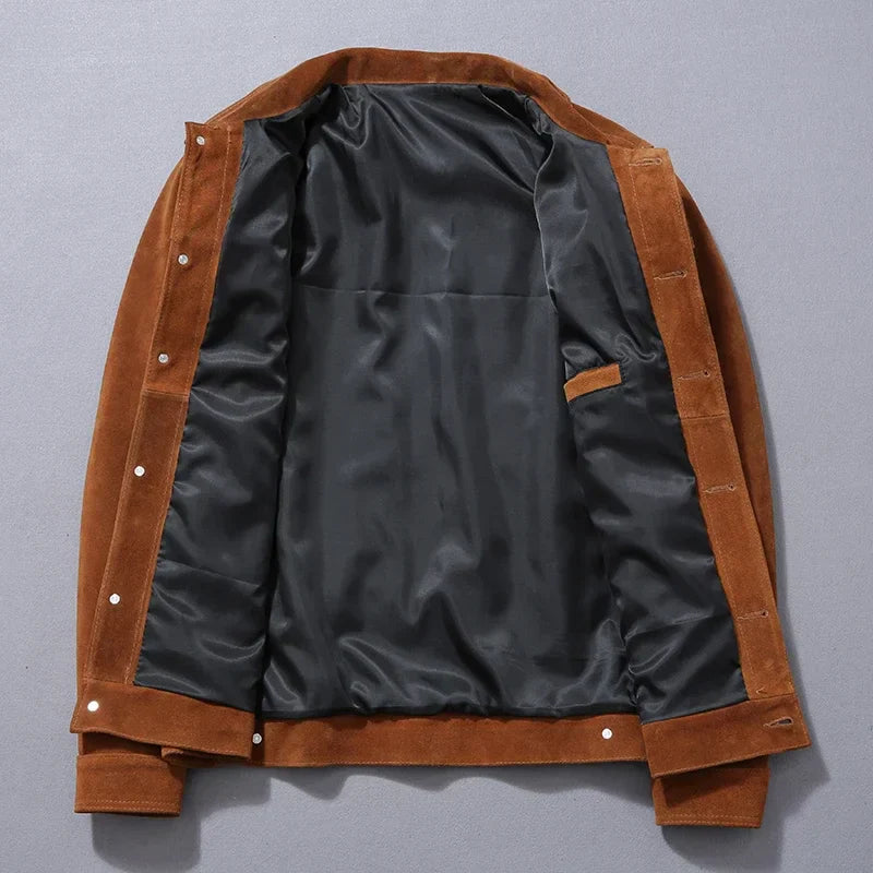 Soft Leather Bomber Jacket