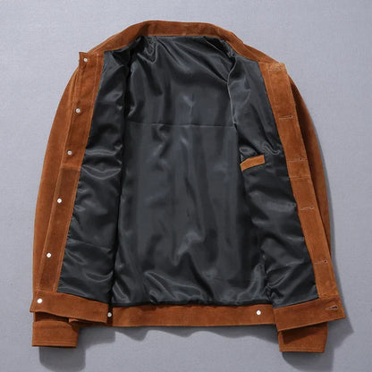 Soft Leather Bomber Jacket