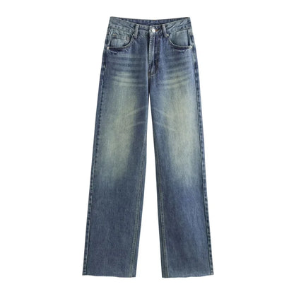 Relaxed Fit High Waist Loose Women Jeans