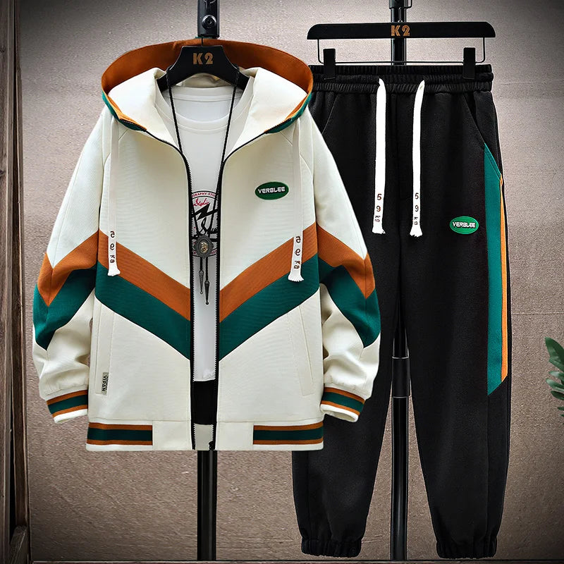 Men's Graphic Patch Hoodie Tracksuit Set - OutfitLondon