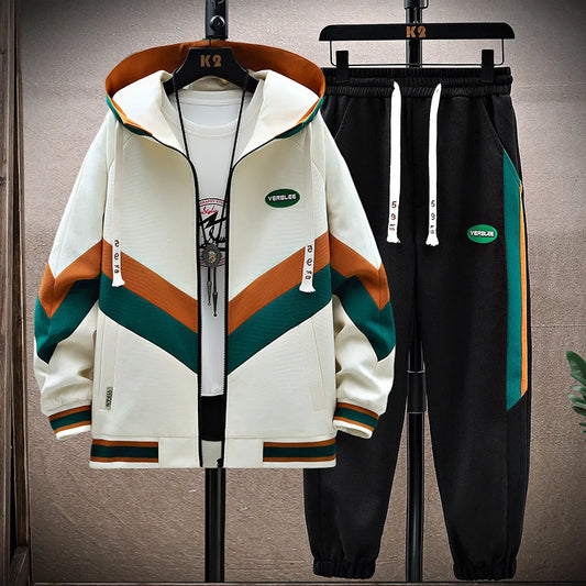 Men's Graphic Patch Hoodie Tracksuit Set - OutfitLondon