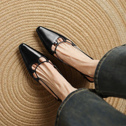 Authentic Leather High Heel Sandals