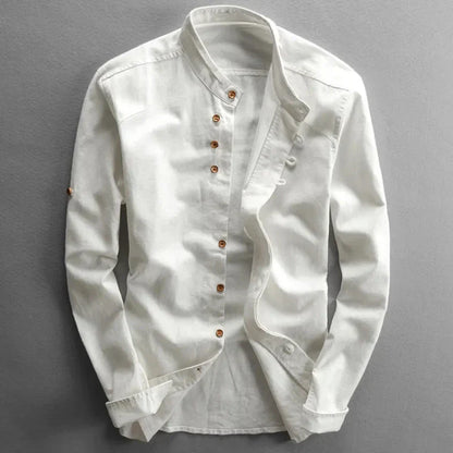 Slim Fit Japanese Style Linen Shirt