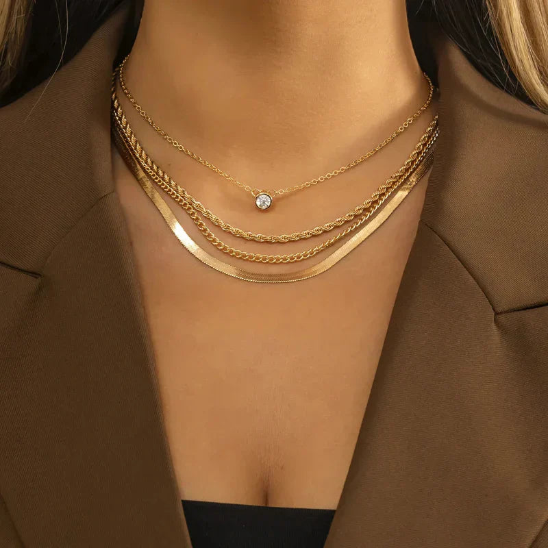 Renata Women's Layered Necklace - OutfitLondon
