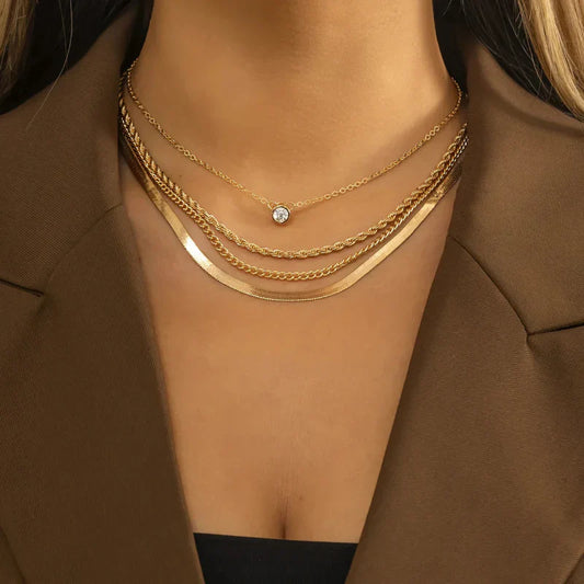 Renata Women's Layered Necklace - OutfitLondon