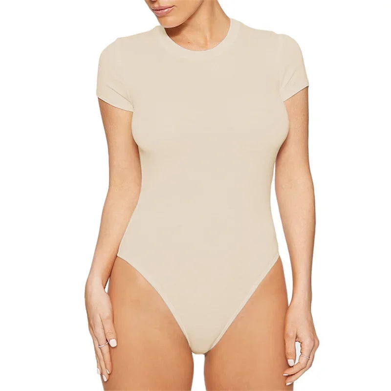 Comfortable Short Sleeve Women's Bodysuit