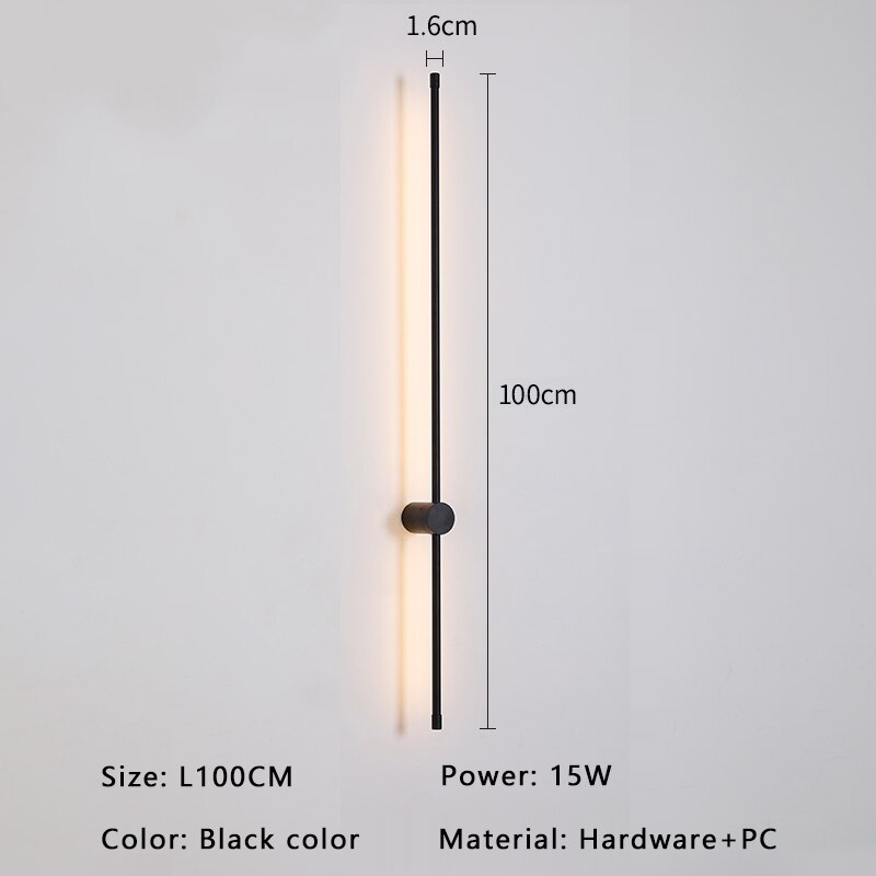 Luxury Black Gold LED Wall Light Fixture
