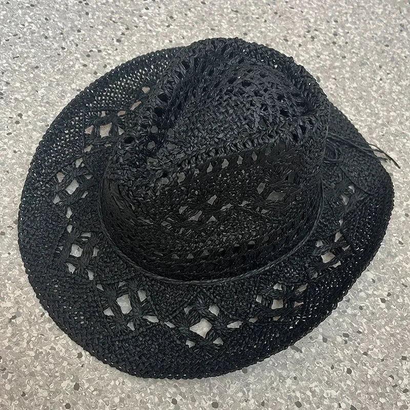 Classic Western Hat with Earthy Brown Beads