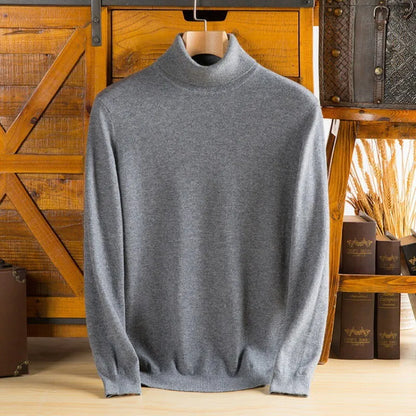 Premium Warm Cashmere Men's Turtleneck Sweater