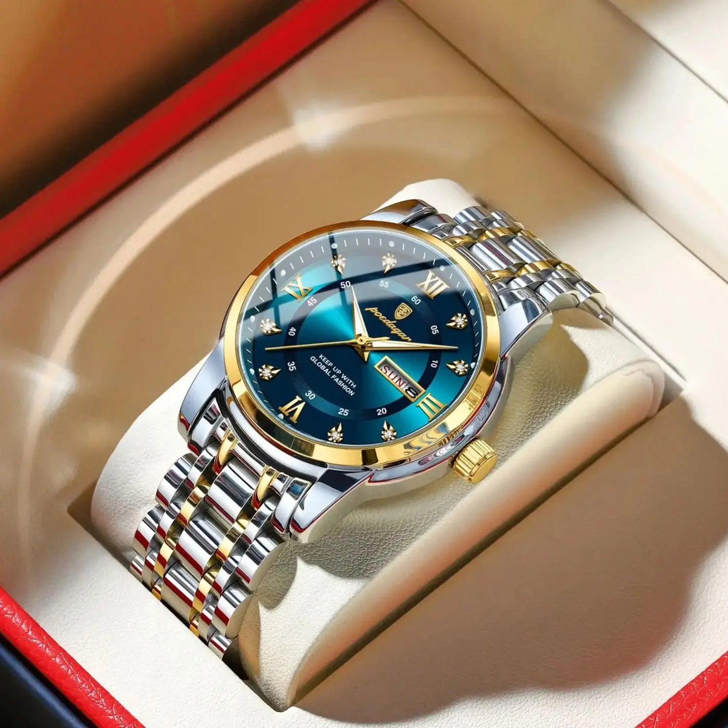 Elegant Crystal Quartz Timepiece - OutfitLondon