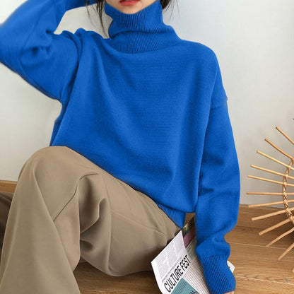 Soft Chunky Cold Weather Turtleneck Sweater