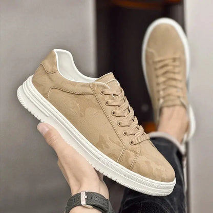Premium Leather Sneakers - Classic Style Comfort Shoes