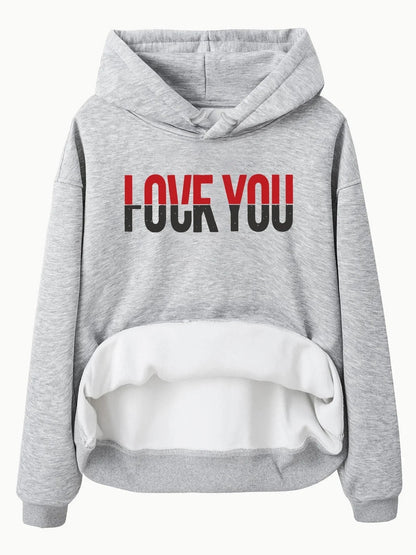 Big Graphic Print Hooded Sweatshirt for Men