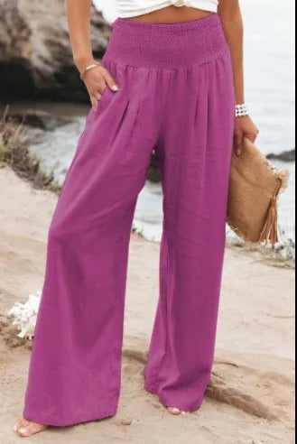 Relaxed Fit Women's Cotton Trousers