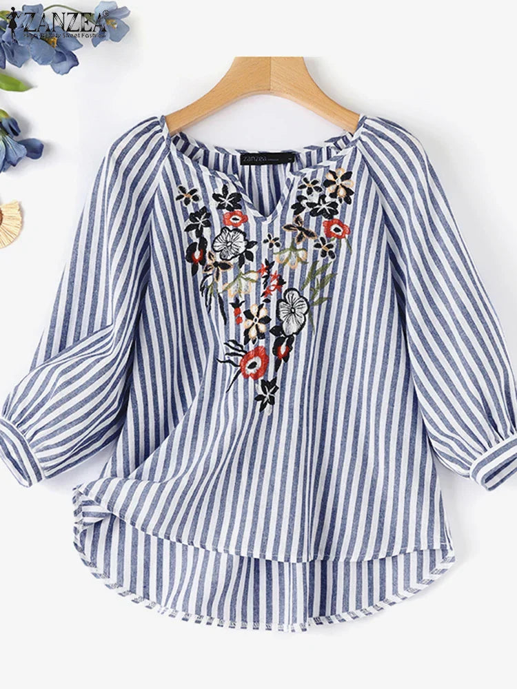 Pretty Flower Pattern Ladies Top