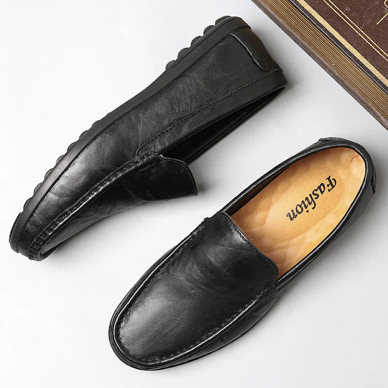 Men's Authentic Leather Slip On Shoes